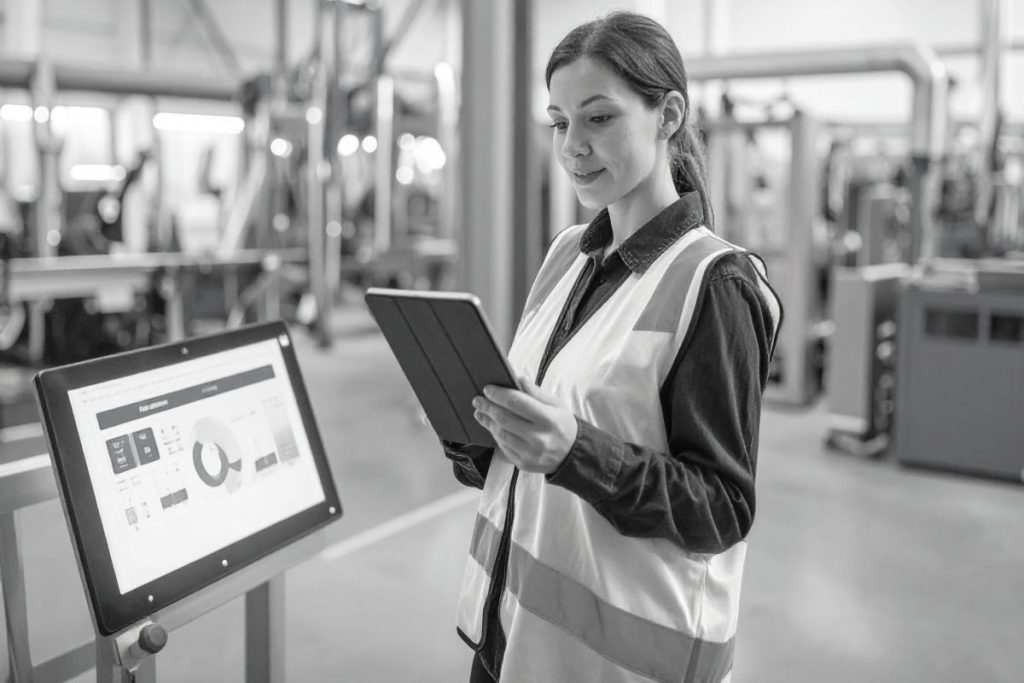 人工知能（ai）によるdx成功事例の様子。製造業の画像解析・予知保全、小売業の需要予測・顧客体験改善、金融のリスク管理、医療の診断支援・創薬加速など。aiがデータ解析と自動化で業務効率化と競争力強化を推進する革新的なデジタル変革